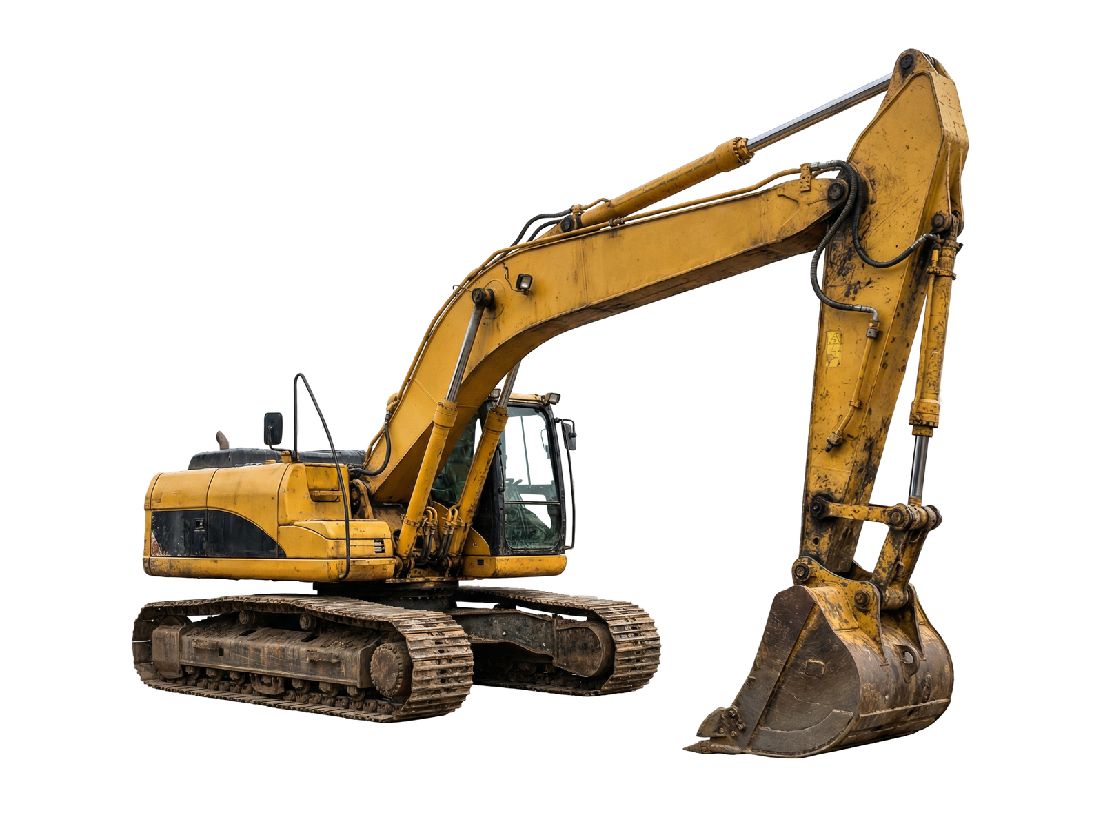 3D Yellow Excavator Digger Construction Vehicle