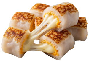 Baked Spring Rolls with Melted Cheese Food Transparent Background