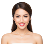 Beautiful Asian Woman Skincare Portrait Isolated