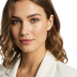 Beautiful Woman Face Skincare Close Up Portrait Transparent Background