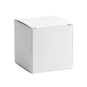 Blank White Cardboard Box Packaging Isolated