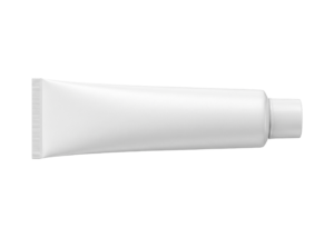 Blank White Cosmetic Cream Tube Packaging Isolated