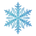 Blue Crystal Snowflake Winter Decoration Isolated