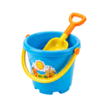 Blue Toy Bucket and Orange Shovel Set