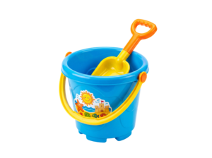 Blue Toy Bucket and Orange Shovel Set