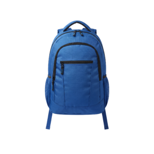 Blue backpack, isolated on white.