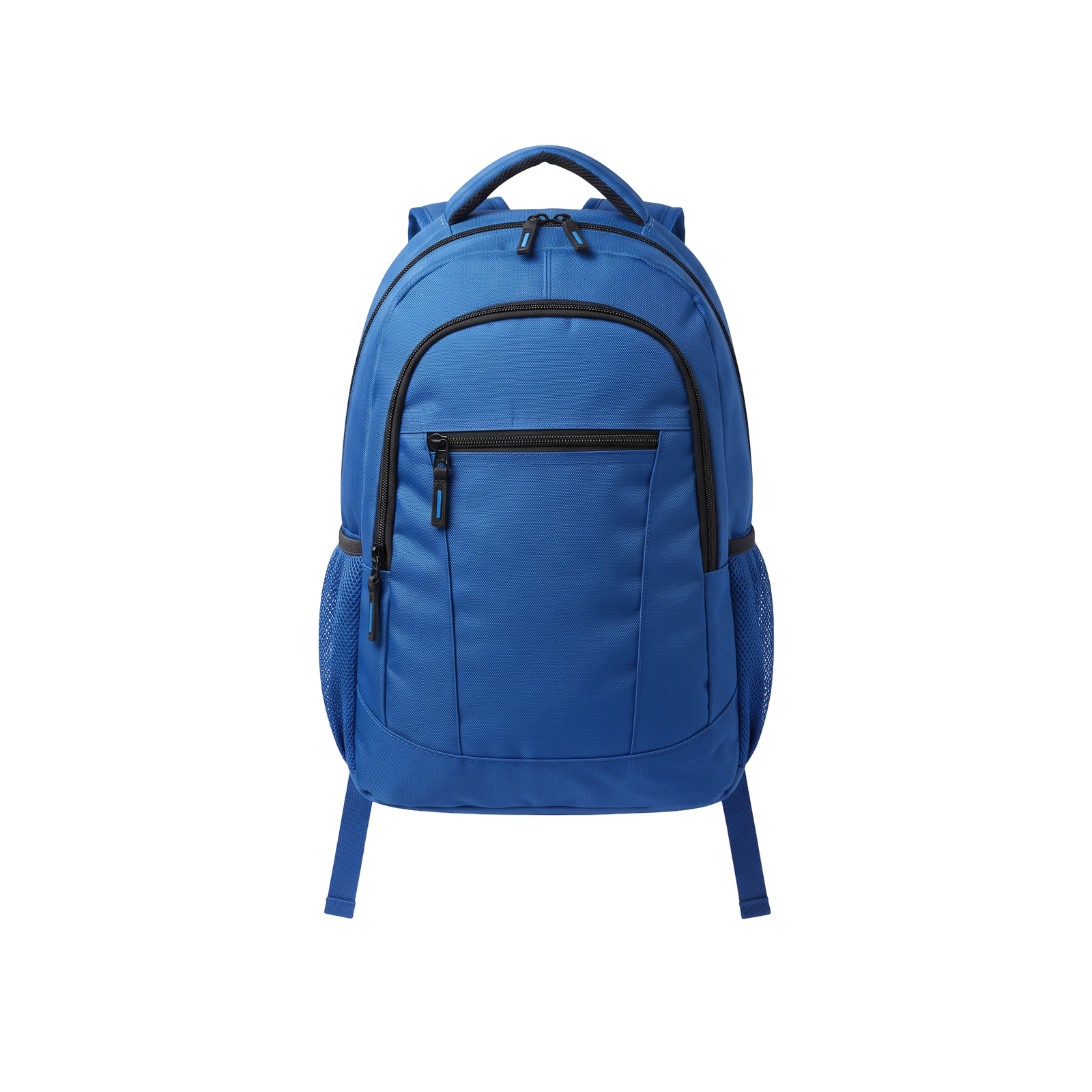 Blue backpack, isolated on white.