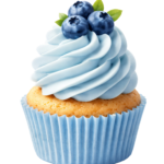 Blueberry Cupcake Cream Dessert Transparent Background
