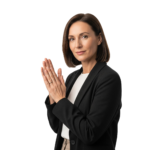 Businesswoman Clapping Hands Applause Gesture Isolated