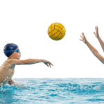 Children Playing Water Polo Game in Swimming Pool