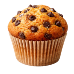 Chocolate Chip Muffin Pastry Snack Isolated