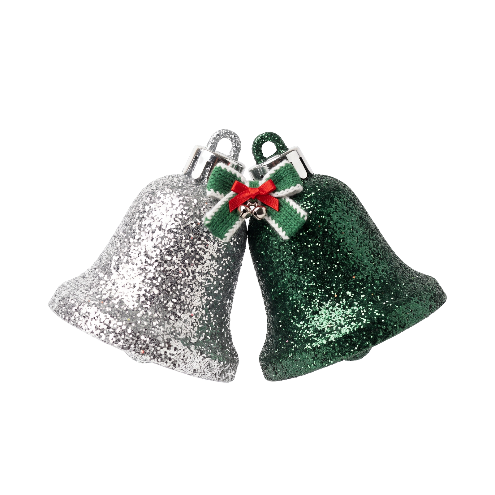 Christmas Bell Ornaments Glitter Isolated on Transparent Background