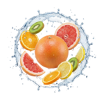 Citrus Mixed Fruits Water Splash Ring Transparent Background