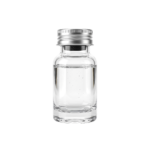 Clear Medical Glass Vial Vaccine Bottle Isolated