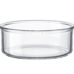 Clear Round Glass Baking Dish Bowl Isolated
