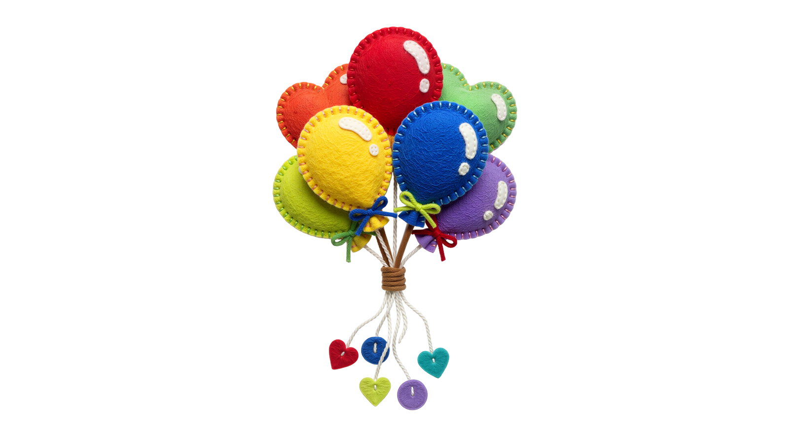 Colorful Balloons Cluster Bunch Transparent Background