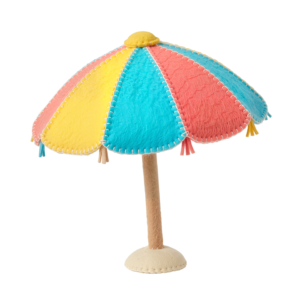 Colorful Beach Umbrella Toy Parasol Transparent Background