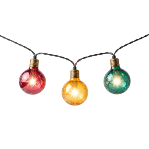 Colorful Christmas String Lights Hanging