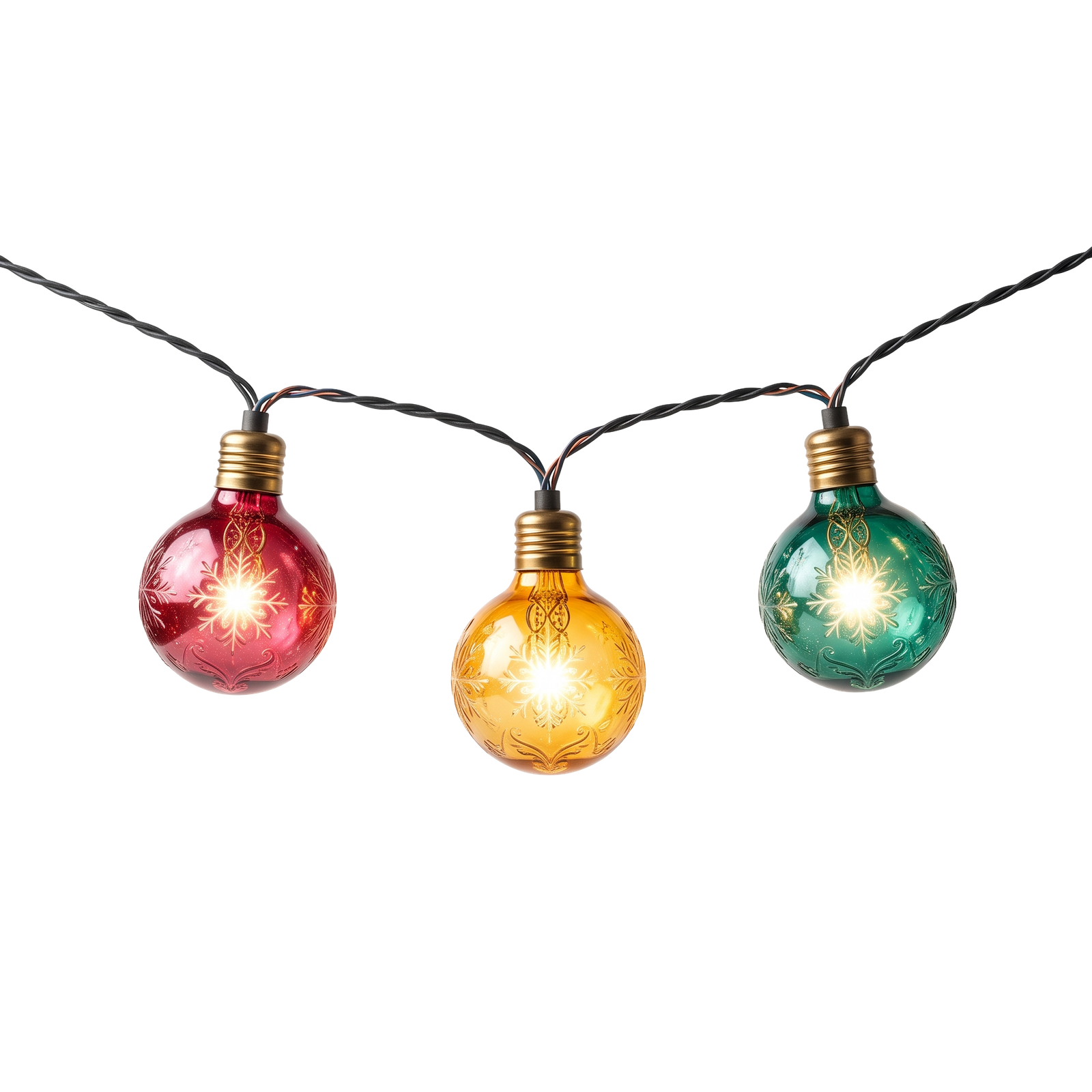 Colorful Christmas String Lights Hanging