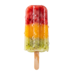 Colorful Fruity Layered Popsicle Ice Cream Stick Transparent Background
