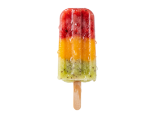 Colorful Fruity Layered Popsicle Ice Cream Stick Transparent Background