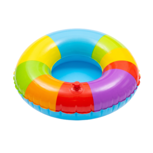 Colorful Inflatable Swim Ring Isolated