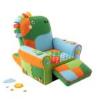 Colorful Patchwork Armchair Toy Chair Transparent Background