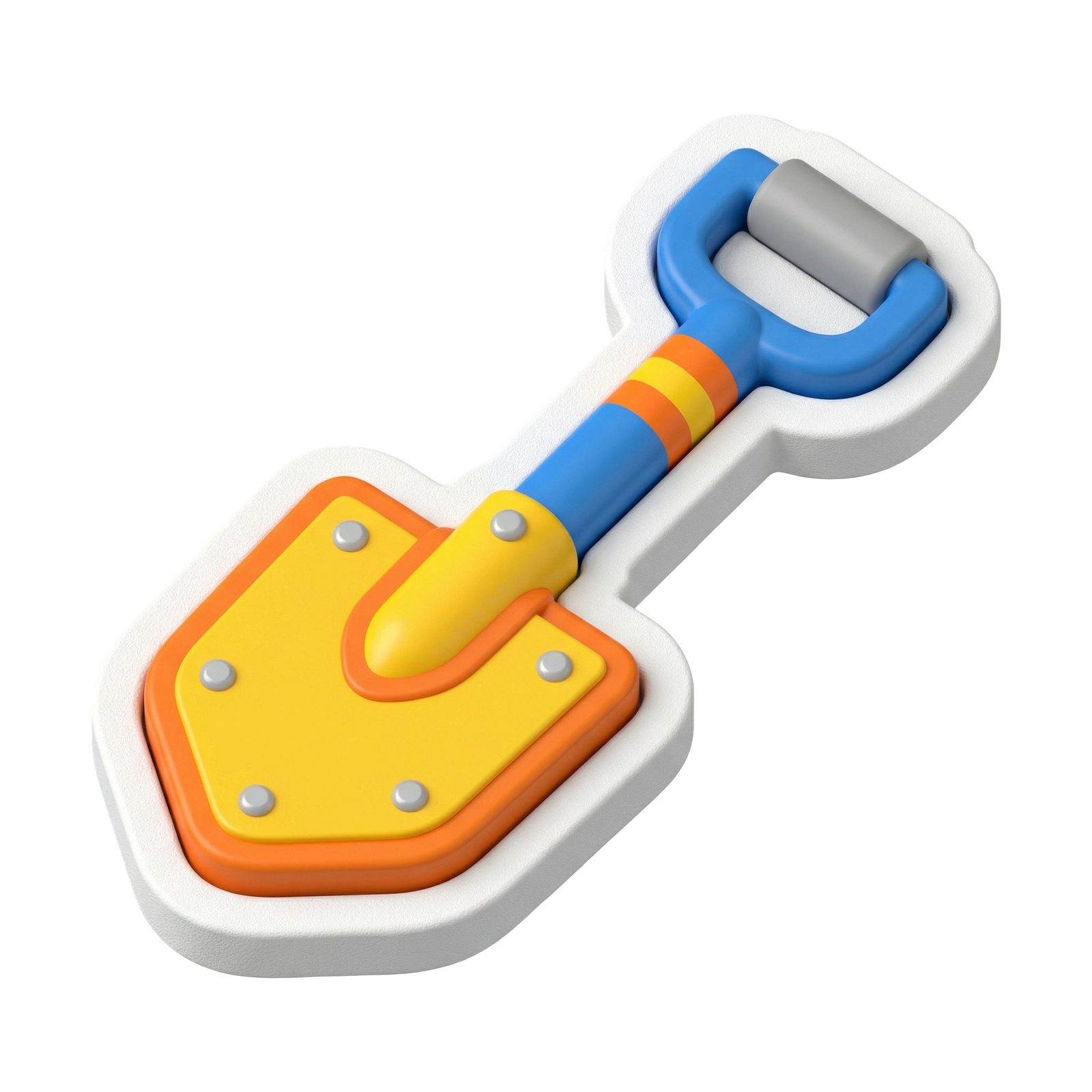 Colorful Toy Shovel with Stylized Design