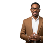 Confident African American Businessman Portrait Smiling in Suit