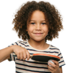 Cute Child Holding Ping Pong Racket Table Tennis Transparent Background