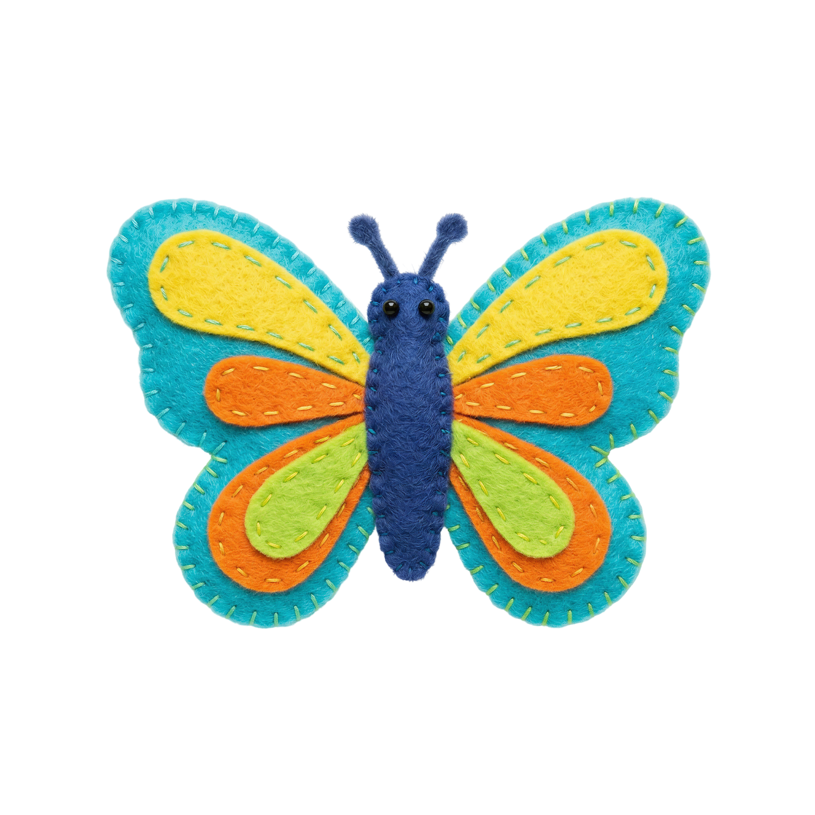 Cute Felt Butterfly Toy Craft Transparent Background