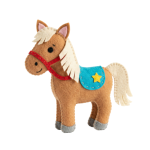 Cute Felt Horse Toy Craft Transparent Background