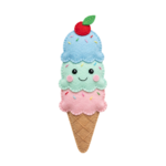 Cute Felt Ice Cream Cone Toy Transparent Background
