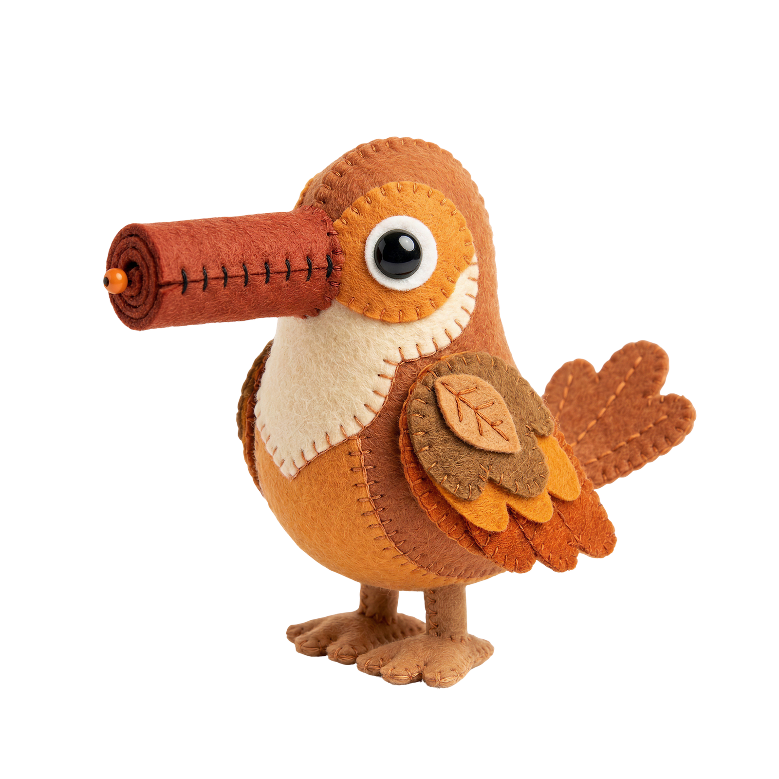 Cute Felt Kiwibird Craft Toy Transparent Background