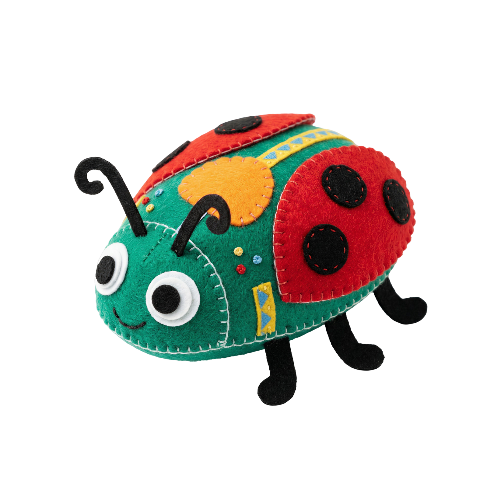 Cute Felt Ladybug Toy Craft Transparent Background