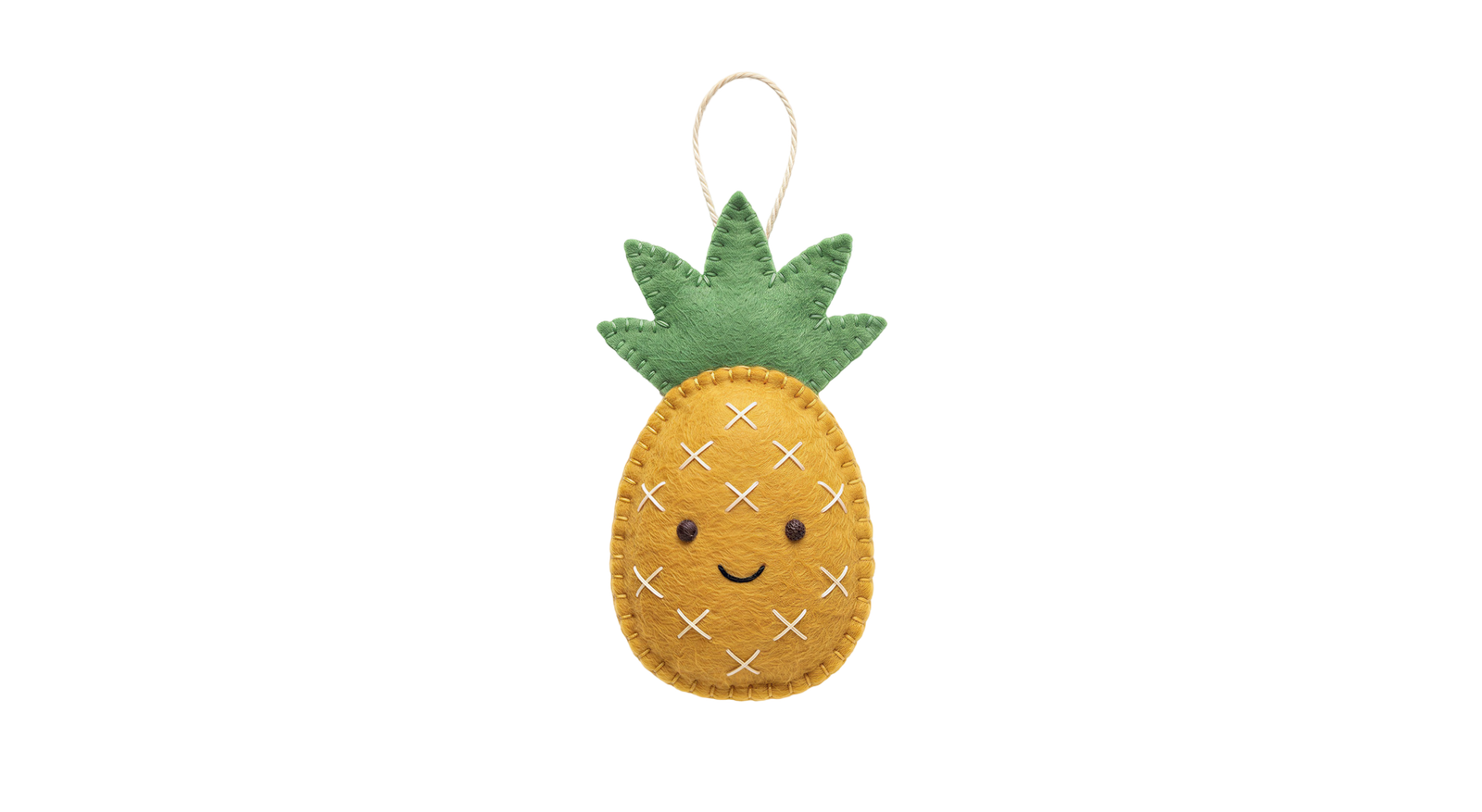 Cute Felt Pineapple Hanging Ornament Transparent Background