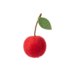 Cute Felt Red Cherry Fruit Craft Transparent Background