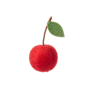 Cute Felt Red Cherry Fruit Craft Transparent Background