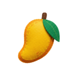 Cute Felt Ripe Mango Fruit Craft Transparent Background