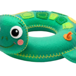 Cute Green Turtle Swim Ring Toy Transparent Background