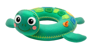 Cute Green Turtle Swim Ring Toy Transparent Background