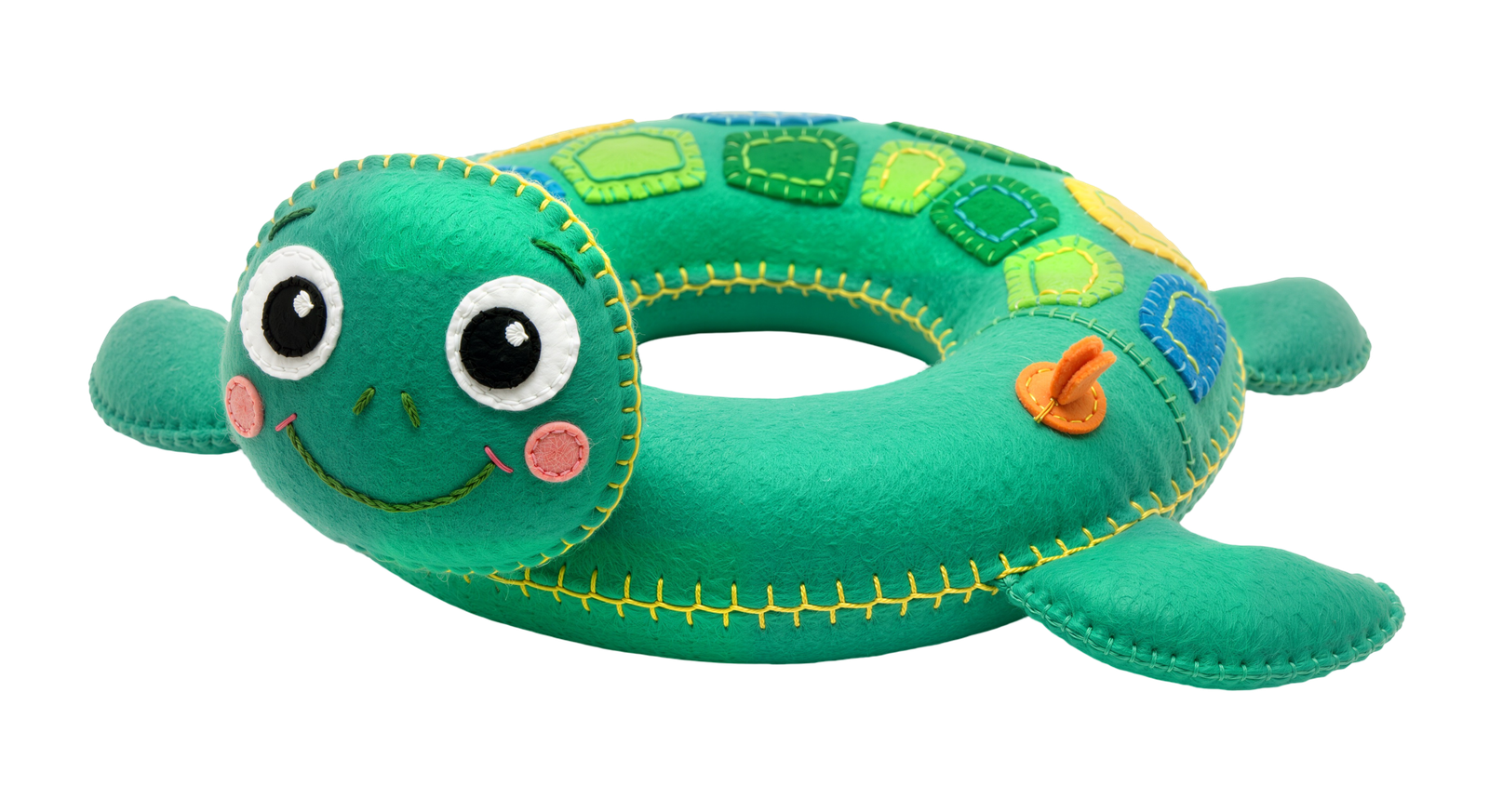 Cute Green Turtle Swim Ring Toy Transparent Background