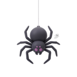Cute Halloween Spider Hanging on transparent background