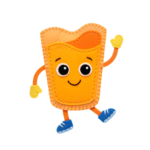 Cute Juice Glass Box Character Dancing Transparent Background