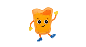 Cute Juice Glass Box Character Dancing Transparent Background
