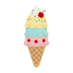 Cute Pastel Ice Cream Cone 3D Object Transparent Background