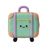 Cute Pastel Travel Suitcase Luggage 3D Transparent Background