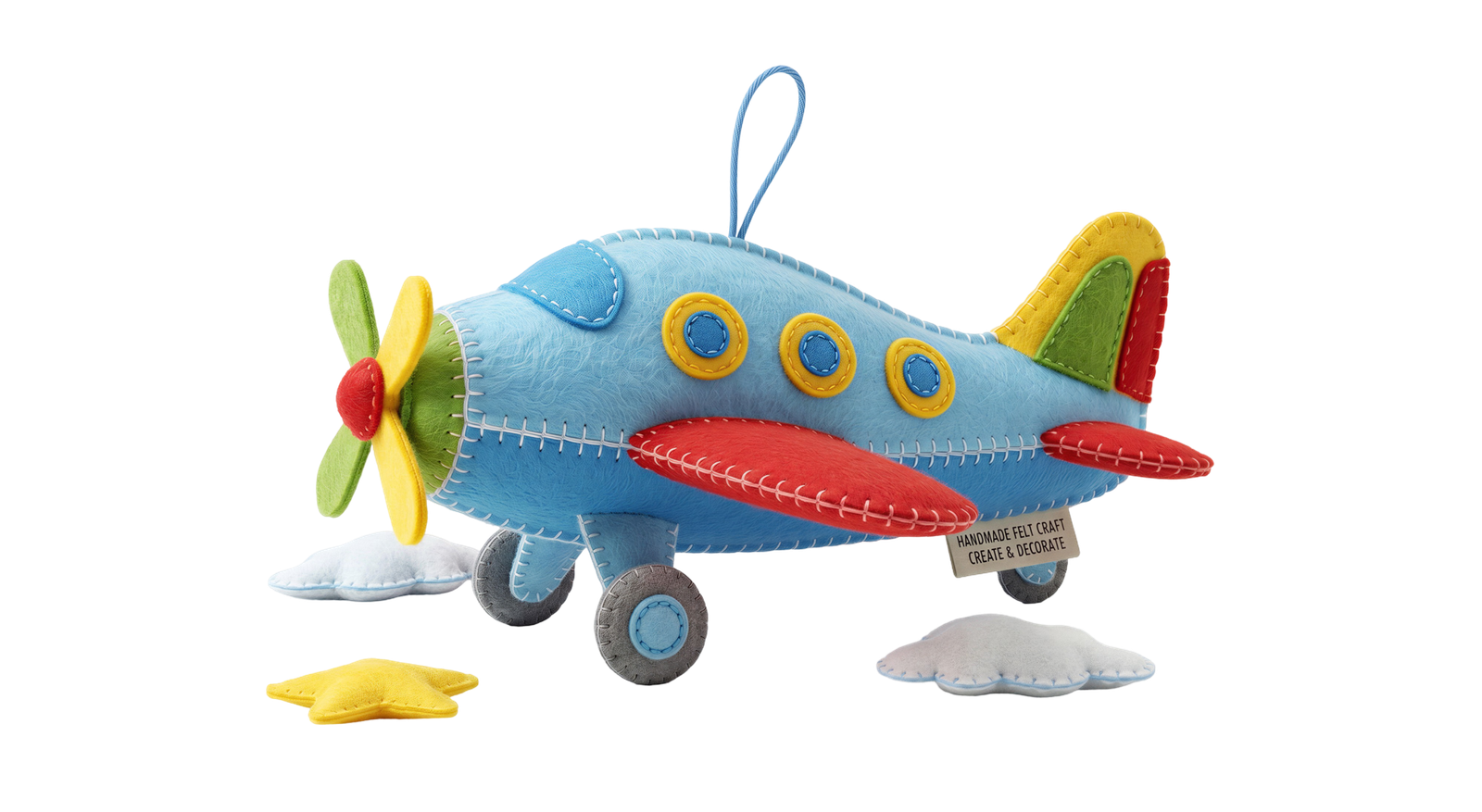 Cute Toy Airplane Flying Propeller Plane Transparent Background