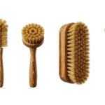 Eco Wooden Cleaning Brushes Set Isolated