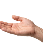 Empty Open Palm Hand Gesture Isolated